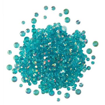 Buttons Galore Crystalz Clear Flat Back Gems Carribbean