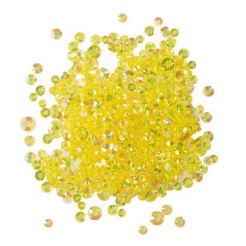 Buttons Galore Crystalz Clear Flat Back Gems Lemon