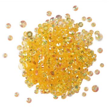 Buttons Galore Crystalz Clear Flat Back Gems Mango