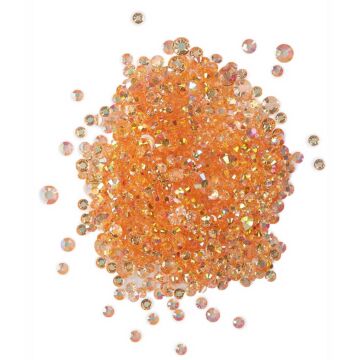 Buttons Galore Crystalz Clear Flat Back Gems Peach