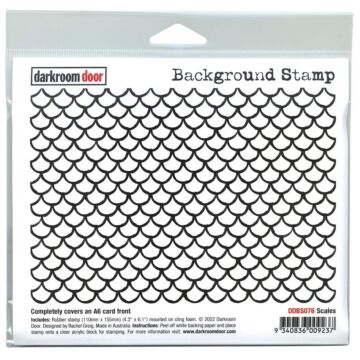 Darkroom Door Background Cling Stamp 4.3"X6.1" Scales
