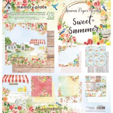 Memory Place Kawaii Paper Goods Collection Pack 12"X12" Sweet Summer, 6 Designs/2 Each