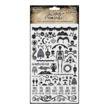 Idea-Ology Remnant Rubs Rub-Ons 4.75"X7.75" 2/Pkg Halloween