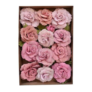 Nicole Crafts Little Birdie Bonita Paper Flowers 20/Pkg Celebrate Life