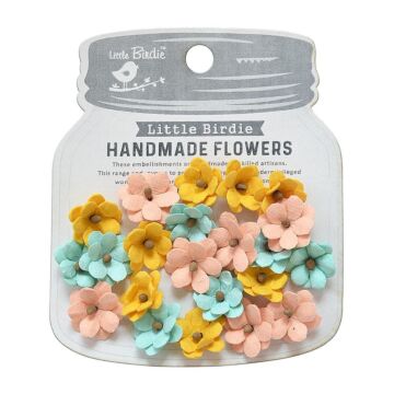 Nicole Crafts - Little Birdie Calypso Paper Flowers 22/Pkg Sunshine And Lemonade