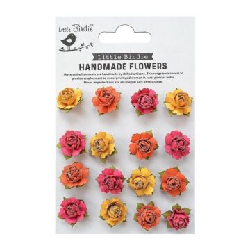 Little Birdie Clarissa Paper Bouquet 16/Pkg-Boho Vibes