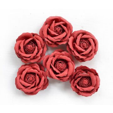 Little Birdie Ellis Paper Flowers 6/Pkg-Love and Roses