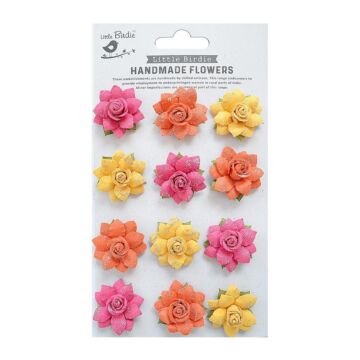 Little Birdie Marisa Paper Flowers 12/Pkg-Boho Vibes