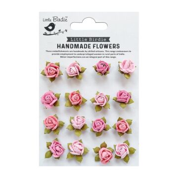 Nicole Crafts Little Birdie Micro Roses 16/Pkg Celebrate Life