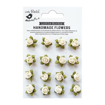 Nicole Crafts Little Birdie Micro Roses 16/Pkg Shabby Chic