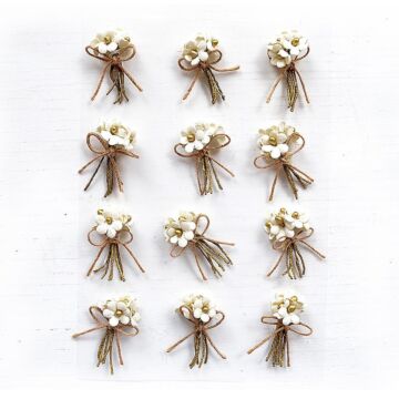 Little Birdie Paper Bouquet 12/Pkg-Shabby Chic