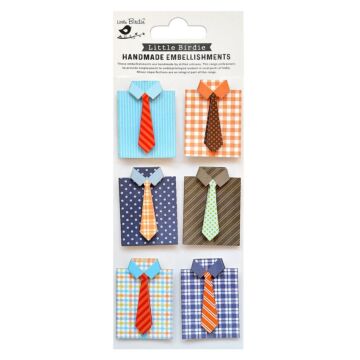 Little Birdie Smart Shirts Sticker 6/Pkg Smart Shirts