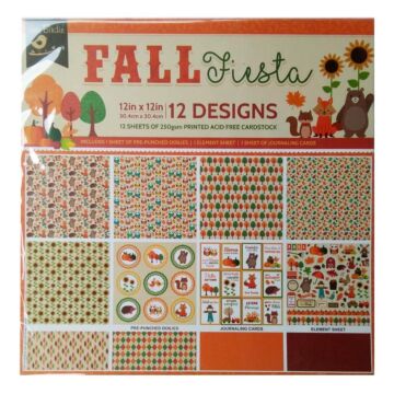 Nicole Crafts Little Birdie Paper Pack 12''X12'' 12/Pkg Fall