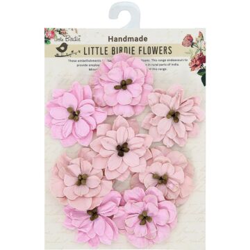 Nicole Crafts Little Birdie Serenade Paper Flowers 8/Pkg Blush