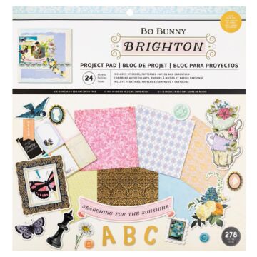 BoBunny Brighton Project Pad 12"X12" 279 Pieces