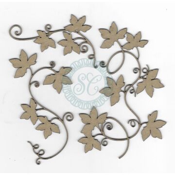 Scrapaholics Laser Cut Chipboard 2mm Thick Vines, 3/Pkg 2" To 5"
