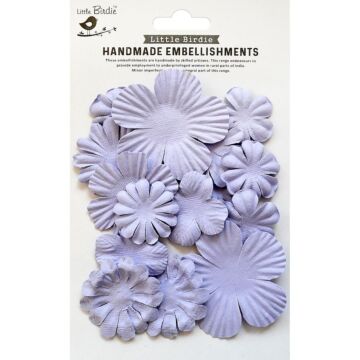 Nicole Crafts - Little Birdie Sticker Embellishment Paper Petals 15/Pkg Purply Delight