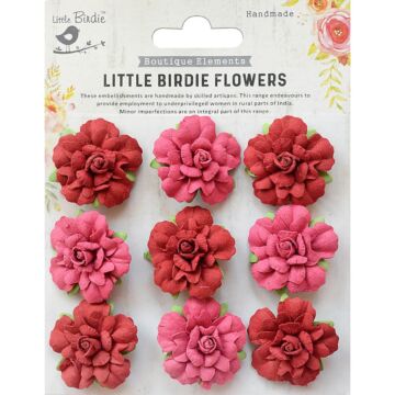 Little Birdie Vincy Paper Flowers 9/Pkg-Candy Mix