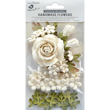 Little Birdie Rooney Paper Flowers 23/Pkg-Shabby Chic Bouquet