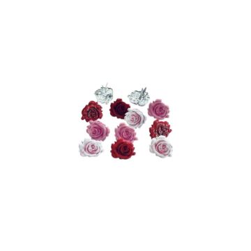 Eyelet Outlet Shape Brads 12/Pkg Rose