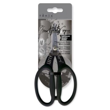 Tim Holtz Non-Stick Titanium Micro Serrated Scissors 7"-Left-Handed
