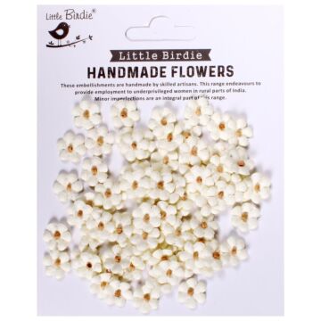 Little Birdie Esme Paper Flowers 80/Pkg-Shabby Chic Bouquet