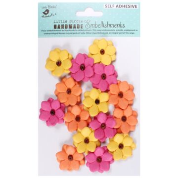 Little Birdie Estela Paper Flowers 15/Pkg-Boho Vibes