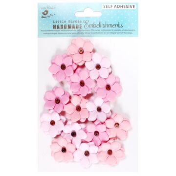 Little Birdie Estela Paper Flowers 15/Pkg-Celebrate Life