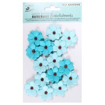 Little Birdie Estela Paper Flowers 15/Pkg-Songs Of The Sea