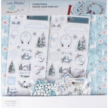 Little Birdie Christmas 12"x12" Paper Crafting Kit Joy of Winter