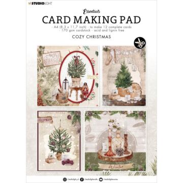 Studio Light Essentials Card Making Pad 12/Pkg Nr. 07, Cozy Christmas