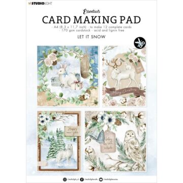 Studio Light Essentials Card Making Pad 12/Pkg Nr. 08, Let It Snow