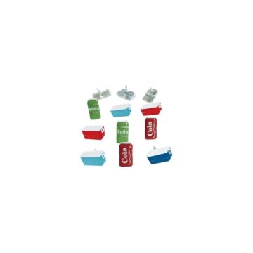 Eyelet Outlet Shape Brads 12/Pkg Cooler/Soda