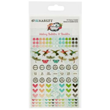 49 And Market Epoxy Stickers-Wishing Bubble, Kaleidoscope