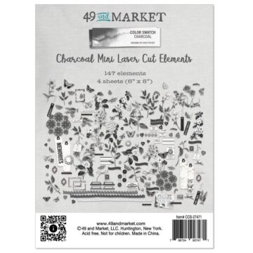 49 and Market Color Swatch: Charcoal mini Laser Cut Outs-Elements