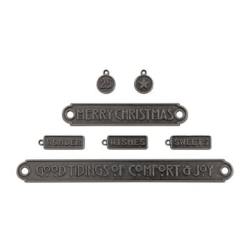 Tim Holtz Idea-ology-Word Plaques + Tags Christmas