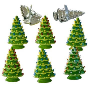 Eyelet Outlet Shape Brads 12/Pkg-Retro Tree