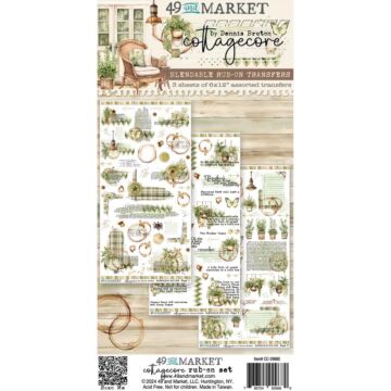 49 And Market Rub-On Transfer Set 6"X12"-Cottagecore