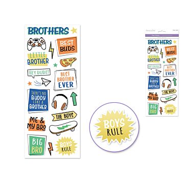 Paper Craft Sticker: 5"x12" Classic Themes 'Clear' Photo Safe - Me & My Bro