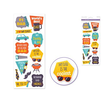 Paper Craft Sticker: 5"x12" Classic Themes 'Clear' Photo Safe - #1 Dad