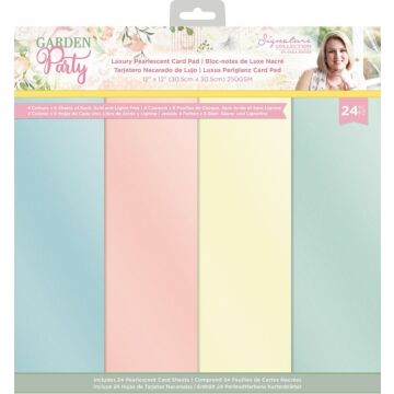 Crafter's Companion - Sara Signature Garden Party 12" x 12" - Luxury Pearlescent Card Pad