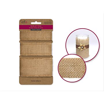 Craft Décor Ribbons: Natural Burlap Trim Variety Pack 3yds (1yd x 3)