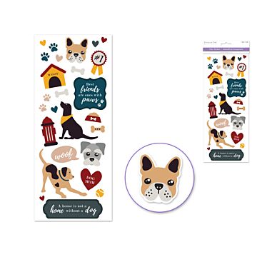 Paper Craft Sticker: 5"x12" Classic Themes 'Clear' Photo Safe - Dog Lover