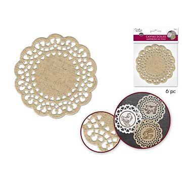 Canvas Craft: 10.3cm Doilies Ivory (6pc)