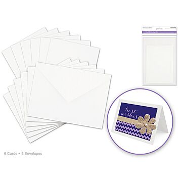 Cardmaking: 4.5"x6" Cards + Envelopes 6sets A6 - White