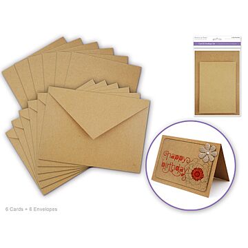 Cardmaking: 4.5"x6" Cards + Envelopes 6sets A6 - KRAFT