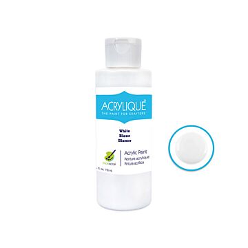 Color Factory: 4oz Acrylique Paint for Crafter's White