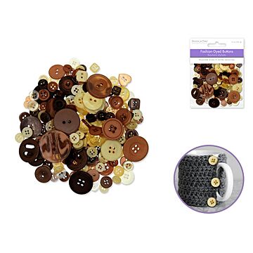 Button Embellishment: 60g Fashion-Dyed Medley - Earth