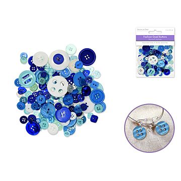 Button Embellishment: 60g Fashion-Dyed Medley - Sky
