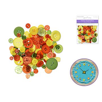 Button Embellishment: 60g Fashion-Dyed Medley - Tropical